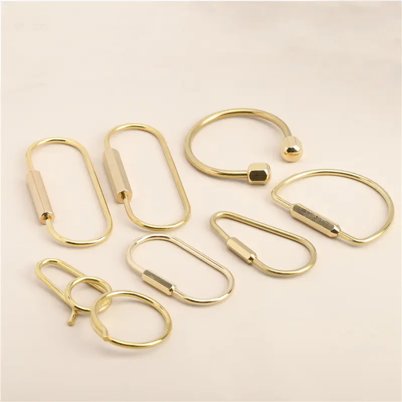 Unique Key Ring Maker 7 Styles Pick Up the Style Durable Screw Lock Brass Key Rings for Small EDC Tools Every Day Carry