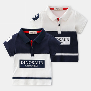 Camiseta Polo de Manga Corta de Algodón Orgánico con Estampado de Letras para Niños, Fabricada en China, de Banglad - Product Image 1