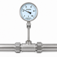 Bimetal Thermometer Industrial Dial Type 0-100℃ WSS Series 304 Stainless Steel Liquid Temperature Gauge