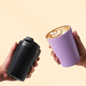 Mini tasse à café isotherme sous vide 350 ml en acier inoxydable 304, portable pour bureau, voiture, voyage, avec logo personnalisé, cadeau promotionnel en gros - Product Image 2