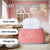 Veilleuse LED Lampe grille-pain Design moderne Minuterie Luminosité réglable Meilleur cadeau Femmes Garçons Petit 90 Nouveauté Mini Veilleuse