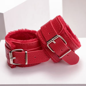 Manette BDSM Sex Toys Schiavo con Peluche Giocattoli per Adulti Regolabili per Coppia in Pelle PU Bondage Contenzione Prodotti SM - Product Image 4