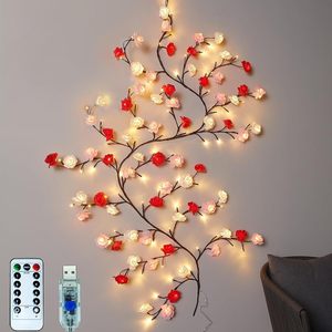 Guirnalda de Luces LED de Cobre para Pared, Alimentación USB, Luces Cálidas de Colores, Decoración para Exteriores, Fiestas, Ambiente Festivo - Product Image 5