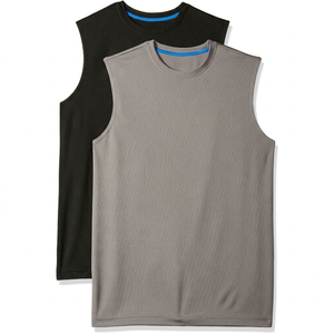 Wholesale Summer Casual Solid Blank Gym <b>Running</b> Sport Vest <b>Singlet</b> Men's Tank Top 100% Cotton Knitted Oversized Breathable - Product Image 1