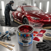 Pintura Automotriz Premium 2K Rojo Perla - Revestimiento de Alta Cobertura para Repintado de Autos 1L 4L 5L 20L Precio de Fábrica