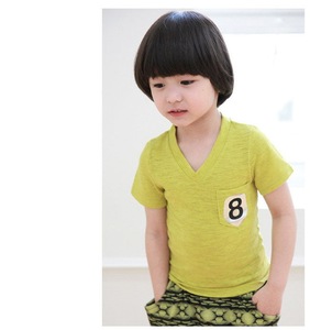 Proveedor Chino de Alibaba de Camisetas Negras con Cuello en V para Niños - Product Image 6