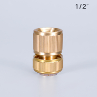 Connecteurs rapides pour tuyau d'eau de jardin 1/2 pouces en laiton, raccord fileté facile 1/2 "femelle