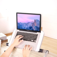 Support de bureau pour ordinateur portable pliable et réglable Support de bureau pour ordinateur portable Lit TV Support de table pour ordinateur portable avec tapis de souris