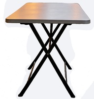 Ensemble de table à manger portable, fabrication sur mesure en tôle pour l'extérieur, table pliante en aluminium, table à manger temporaire pour restaurant