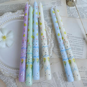 Bougies parfumées aromatiques à la cire de soja, 25cm, européennes, longues, imprimées, festival de mariage, atmosphère domestique sans fumée - Product Image 2