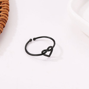Anello Aperto a Cuore Infinito Regolabile Minimalista per Donne - Oro/Argento - Product Image 5
