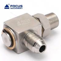 Raccord tournant hydraulique haute pression en acier inoxydable, raccord coudé pour machines de nettoyage Raccord rotatif