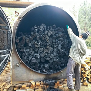 Machine de carbonisation économique pour la production de charbon de bois à partir de bagasse et de coques de palmiste en Afrique du Sud, pour la production de biocarbone - Product Image 3