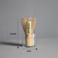 Ensemble de Cérémonie du Thé Japonais Écologique de Haute Qualité en Verre Borosilicate 500ML avec Fouet et Bol pour Matcha