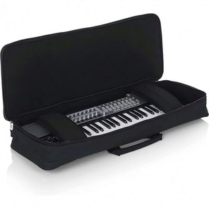 Funda de teclado acolchada de espuma impermeable personalizada de fábrica BSCI, funda de almacenamiento para teclado de 61 teclas, funda para órgano electrónico con correa cruzada. - Product Image 1