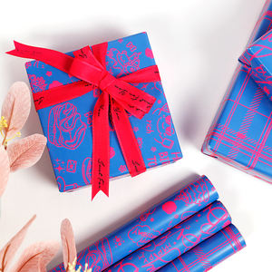 Papel de regalo de cumpleaños para niños de nuevo diseño 43*300 cm Embalaje de papel de regalo - Product Image 5