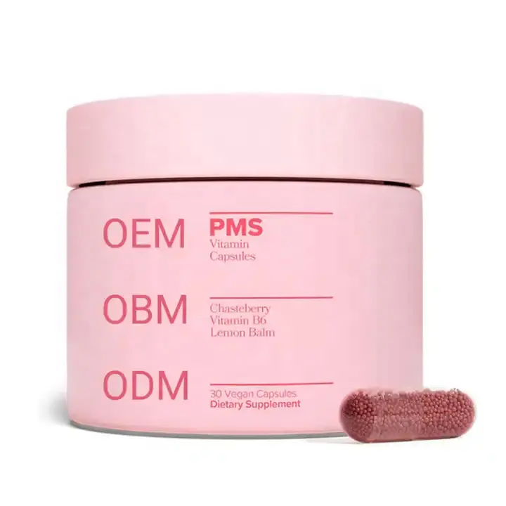 PMS vitamin viên nang cho phụ nữ chủ động PMS cứu trợ nội tiết tố mụn trứng cá, đầy hơi, chuột rút, và tâm trạng thuần chay PMS bổ sung