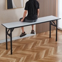 Meistverkaufter Moderner Design-Klapptisch aus Holz und PVC für Schulbibliotheken, Konferenzräume, Bankette und Hotels
