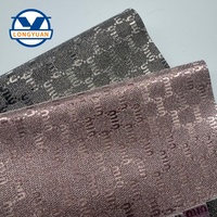 Tissu synthétique brillant en vinyle PU, tissu brillant en similicuir PU pour chaussures et sacs pour femmes