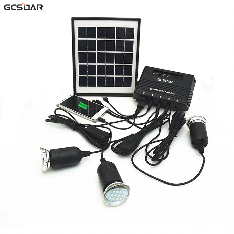 GCSOAR XT-5000A CE for Intelligent High-Capacity Portable Mobile Power Mini Solar Home System Polycrystalline Silicon