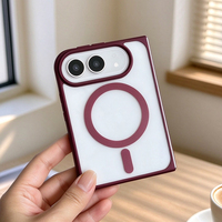 JOYPORODO B202 Coque en acrylique avec anneau magnétique pour modèles iPhone et Samsung, cadre coloré, conception séparée, commande en gros, emballage personnalisé