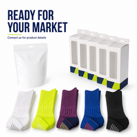 Chaussettes de sport en tricot pour jeunes, pour la course à pied, le basketball et la gym, respirantes, avec coussinets de compression, saison printemps, logo personnalisable