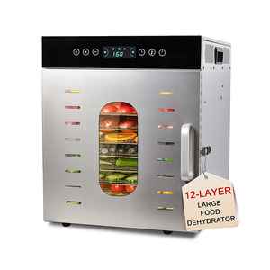 Good Quality Commercial Stainless Steel 12 Trays Food <b>Dehydrator</b> With Large Capacity Food Dryer <b>Machine</b> 1000W - Product Image 1
