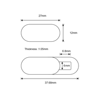Housse Webcam pour ordinateur portable et MacBook-Coulissante pour protéger la vie privée (adhésive et transparente)