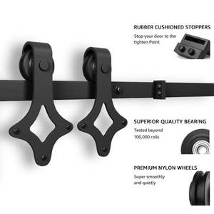 Kit de Herrajes para Puerta Corredera WEKIS con Acabado Satinado, Deslizamiento Suave y Silencioso, Acero, Latón y Aleación de Zinc, para Hoteles y Edificios - Product Image 4