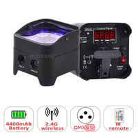 Muxxdj S6 Mini Projecteur LED sans fil DMX 6x18W RGBWA+UV sur batterie pour DJ, soirées et boîtes de nuit