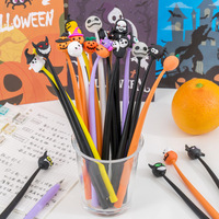 Cross-Border Halloween Gel Stylo Chauve-Souris Fantôme Citrouille Forme Plastique Petit Étudiant Cadeau Prix En Gros Papeterie Cadeau Papeterie