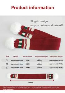 الشتاء نمط صلب وشاح القط جديد الحيوانات الأليفة محبوك مريلة الصوف المجوهرات قابل للتعديل عيد الميلاد اكسسوارات الشعر الكلاب بالجملة - Product Image 6