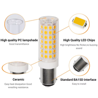 Dimmable BA15D 120 Volt Double Contact Base Ampoules Led T3/T4/C7/S6 Doux Blanc Chaud BA15D Ampoules De Machine À Coudre