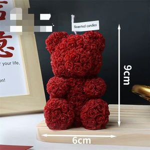 Candela Artigianale a Forma di Orsetto Rosa E140 in Cera di Soia di Alta Qualità 2026, Ecologica, con Motivo Artigianale, Regalo Promozionale all'Ingrosso Profumato - Product Image 4