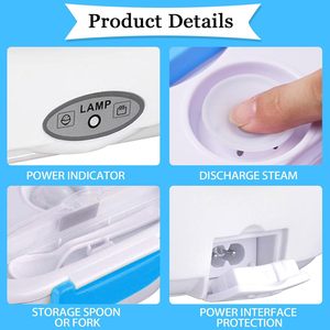 2026 Portable Electric Microwave Oven <b>Lunch</b> Food Warmers Portable Mini 110/24/12v for Car Home - Product Image 5
