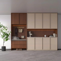 Meuble à chaussures ventilé sur mesure anti-odeurs avec design à interstices pour l'entrée familiale, idéal pour chaussures de sport et baskets, réduction de l'humidité et des odeurs