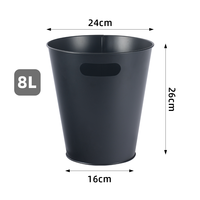 Poubelle de bureau en fer noir de 8 litres (2 gallons) durable et économique du fabricant