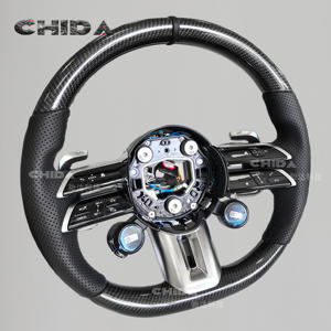 Le dernier volant en cuir en fibre de carbone convient à la Mercedess Benzs <span class=keywords><strong>AMG</strong></span> C E GLC GLE S CLS CLA GLA Classe G a Classe S - Product Image 2