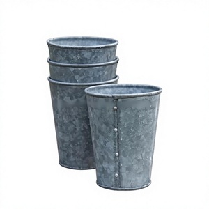 Meilleure vente de jardinières de jardin faites à la main en zinc galvanisé pour la décoration de jardin - Product Image 1