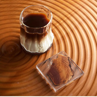 Tasse à café réutilisable Dirty STAR-HOME 300ml, design personnalisable, logo sur mesure, pour fêtes, verre transparent, haute esthétique