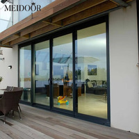 Puerta Corredera Moderna Personalizada para Dormitorio Meidoor, Certificación NFRC AS2047, Resistencia a Impactos, Vidrio de Aluminio Impermeable