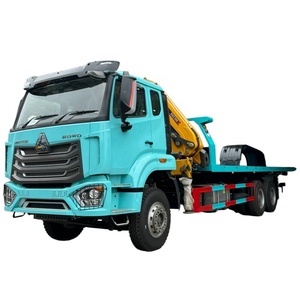 Camion de dépannage 6x4, 8 tonnes, Sinotruk Howo, plateau, grue, de haute qualité, 4x2, un dépanneuse pour deux véhicules - Product Image 1