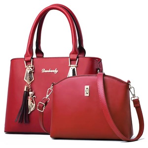 Großhandel Modische Mädchen-Tragetaschen Neue Designer 2-in-1 Handtaschen-Sets für Damen Langlebige PU-Leder-Taschen - Product Image 6