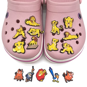 Adornos de PVC <span class=keywords><strong>para</strong></span> zapatos de animales baratos, abalorios de goma suave <span class=keywords><strong>para</strong></span> <span class=keywords><strong>zapatillas</strong></span> y zapatos, incluidos adornos de dibujos animados del Rey León - Product Image 3