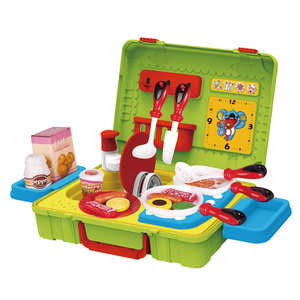Hanye <span class=keywords><strong>2</strong></span> en 1 estuche de simulación vajilla jugando cocina inteligente de cocina de plástico juguetes para niñas - Product Image 1