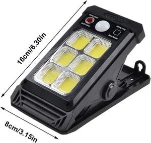 Zonne-energie buitenlamp met klem, bewegingsmelder, beveiligingslamp, <span class=keywords><strong>3</strong></span> standen, op zonne-energie - Product Image 4