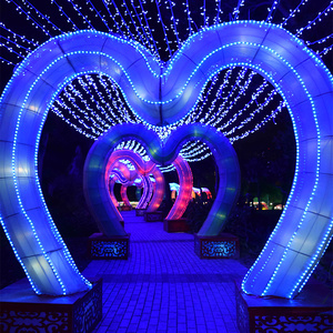 Esterno impermeabile LED grande motivo forma di amore natale paesaggio decorativo motivo di illuminazione - Product Image 4