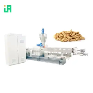 Máquinas de linha de produção de pedaços de proteína de soja texturizada extrusora de alimentos de parafuso duplo máquinas de fabricação de produtos de grãos