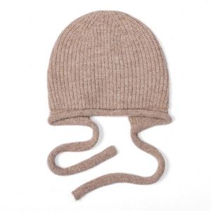 Bonnet tricoté pour filles, bonnets à oreilles couvrantes pour garçons, bonnets de ski d'hiver unis, bonnets pour enfants avec pompon, cadeaux promotionnels - Product Image 4