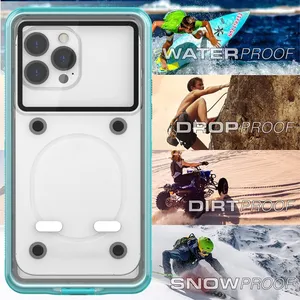 Waterproof mobile Phone Cover case TPU PC PET 3m Underwater Protection IP68 Waterproof Diving cell phone case